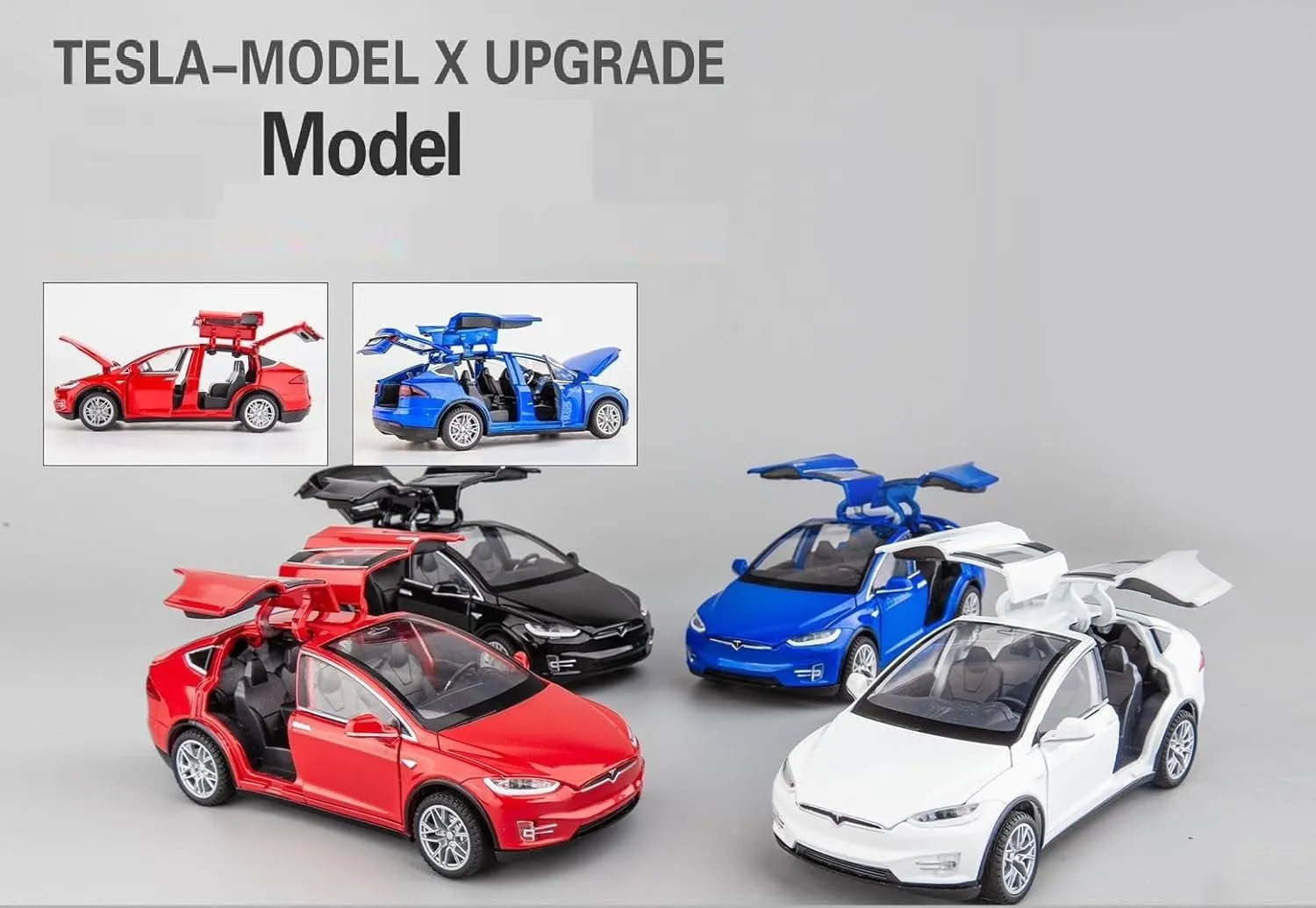 1:32 DIECAST MODEL ALLOY TESLA X ALLOY METAL PULL BACK WITH 6 OPENABLE DOORS & SOUND LIGHT TOY CAR FOR KIDS BEST GIFT TOYS FOR KIDS [ COLOR AS PER STOCK ]