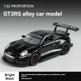 1:32 PORSCHE GT3 RS MODEL TOY CAR REALISTIC TOY METAL CAR SCALE MODEL WITH LIGHT & SOUND VEHICLES FOR KIDS & BOYS COLLECTION TOYS BEST GIFTS TOYS FOR KIDS [ COLOR AS PER STOCK ]