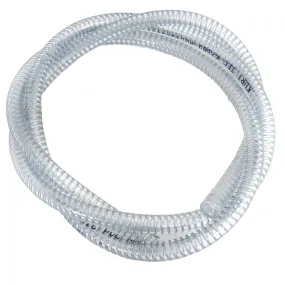 1/4" ID Heavy Wall Spiral Wire Reinforced Clear PVC Vacuum Hose