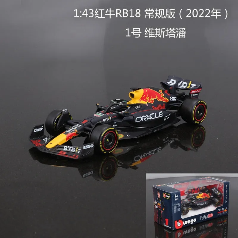 2022 Bburago RB18 Diecast 1:43 Car Red Bull Racing F1 Car Infiniti Racing Model Alloy Toy Formulaed One Car Collection Kid Gift