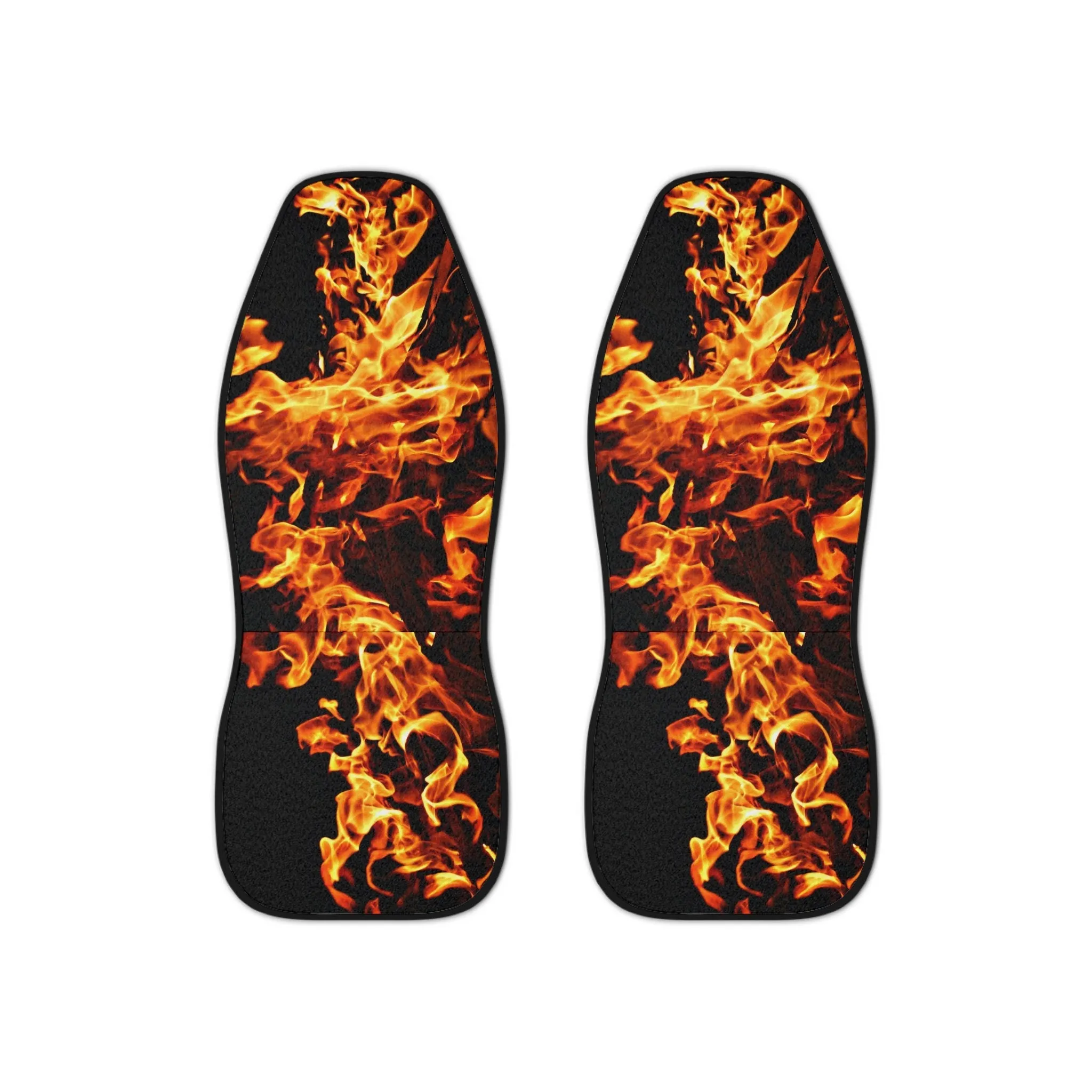 2pc Car Front Seat Covers fire flames,Christmas Housewarming Anniversary Birthday family gifts,New Car Graduation Gift, Halloween decor gift