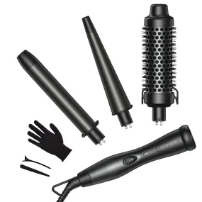 3 Interchangeable Barrel   1 Curling Iron Brush