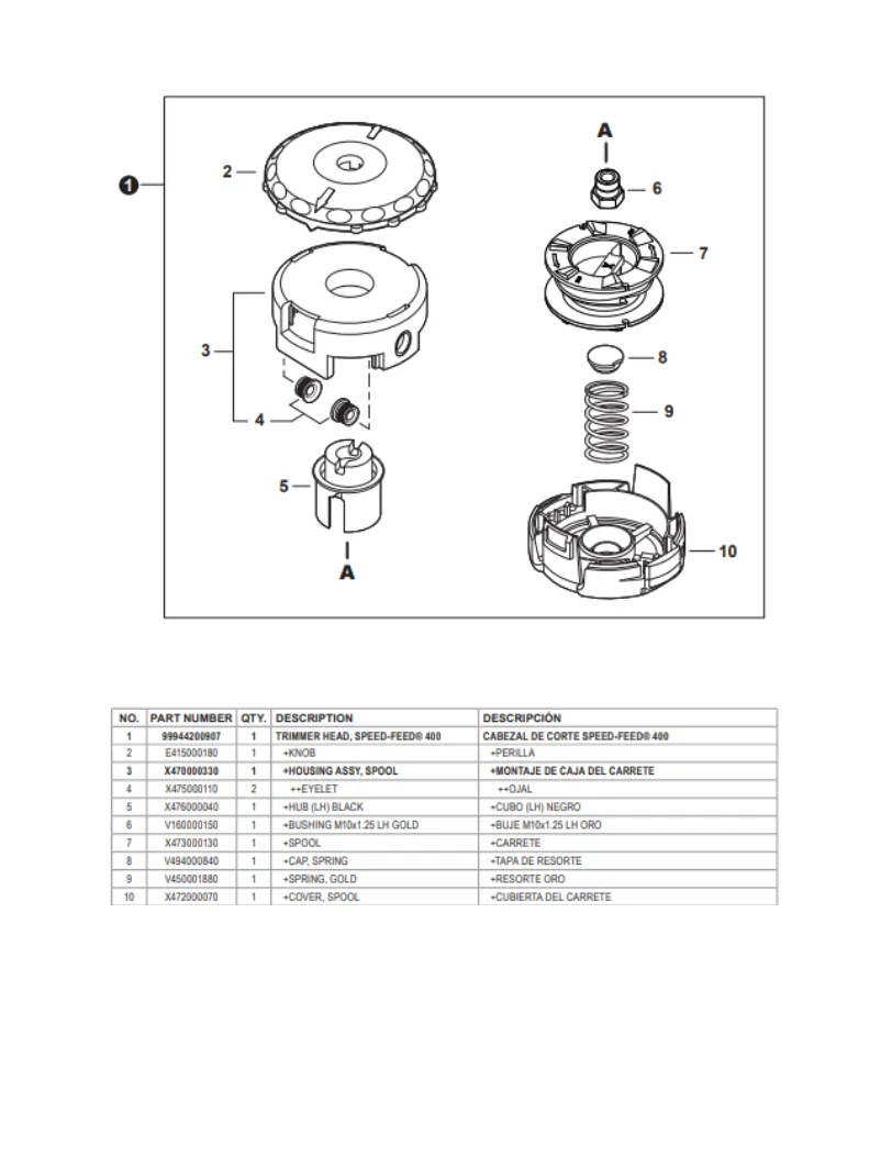 3 - PACK GENUINE OEM ECHO SPRING AND CAP V494000840   V450001880