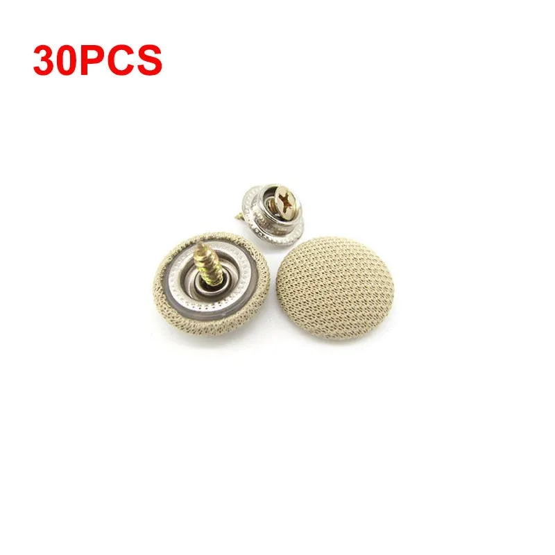 30/60Pcs Car Interior Roof Buckles Headliner Ceiling Cloth Fixing Screw Care Fabric Buckle Rivets Retainer Cap Repair Automotive