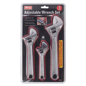 3613-0 - 3-PC ADJUSTABLE WRENCH SET SET (6", 8", & 10")