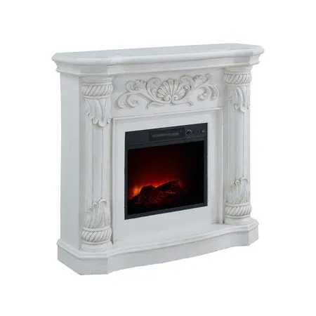 40 inch Electric Fireplace Heater in White