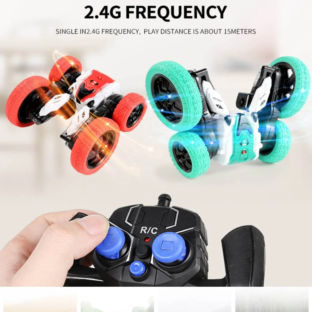 4WD RC Car Spin Stunt Car 360 Degree Rotating Remote Control Car Double Sided Flips Vehicles