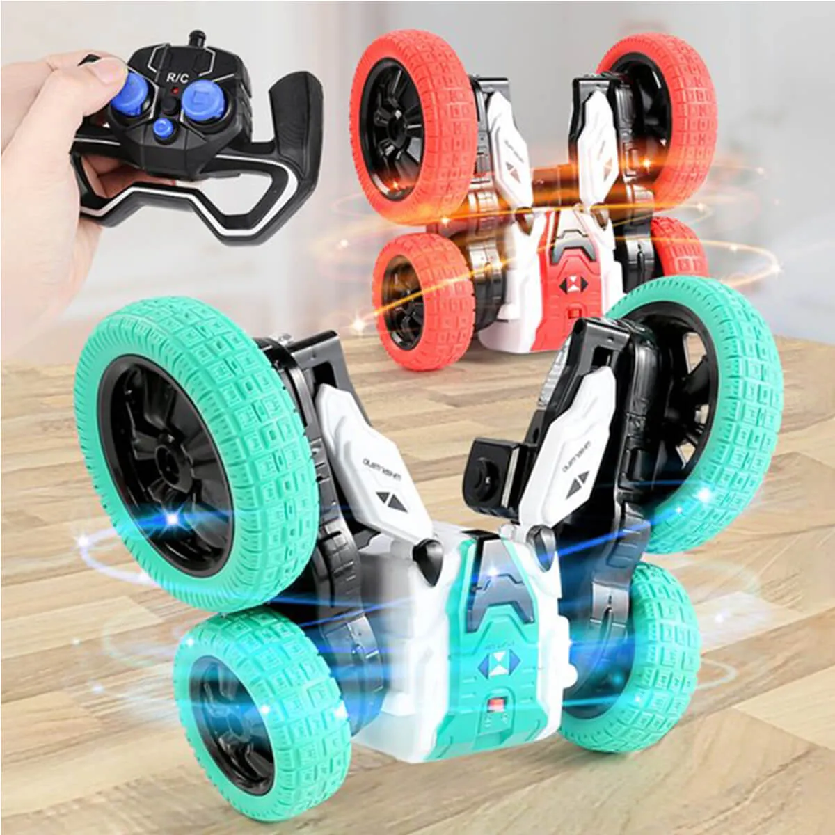 4WD RC Car Spin Stunt Car 360 Degree Rotating Remote Control Car Double Sided Flips Vehicles