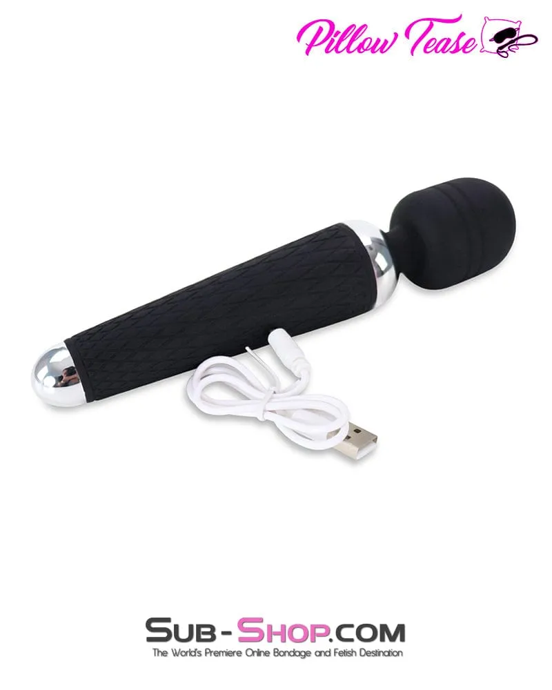 5759M      16 Function Waterproof Rechargeable Silicone Wand Massager