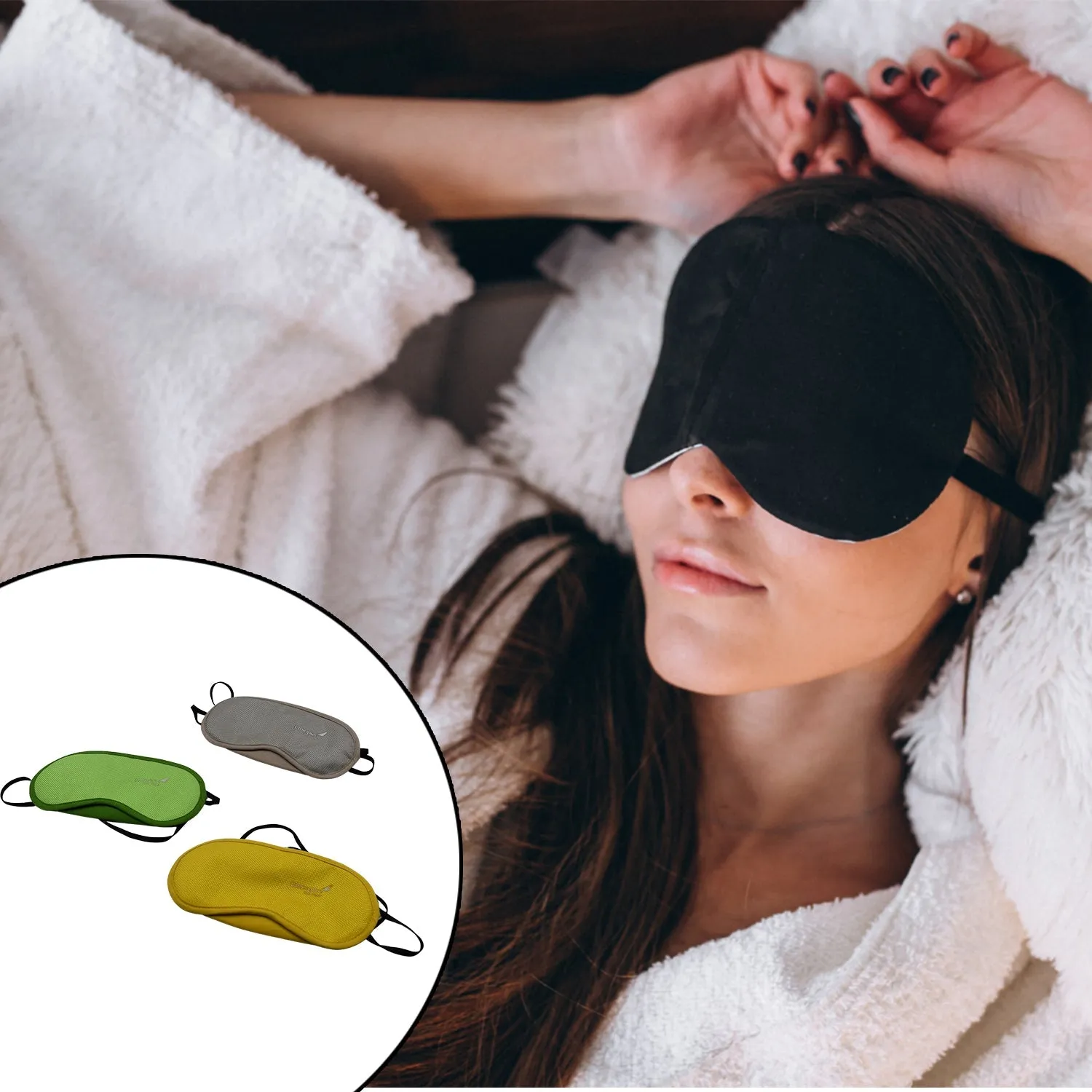 6909  SLEEPING MASK LIGHTWEIGHT COTTON FABRIC BLINDFOLD SOFT EYE MASK SUPER NEW PREMIUM EYE MASK (1 PC)