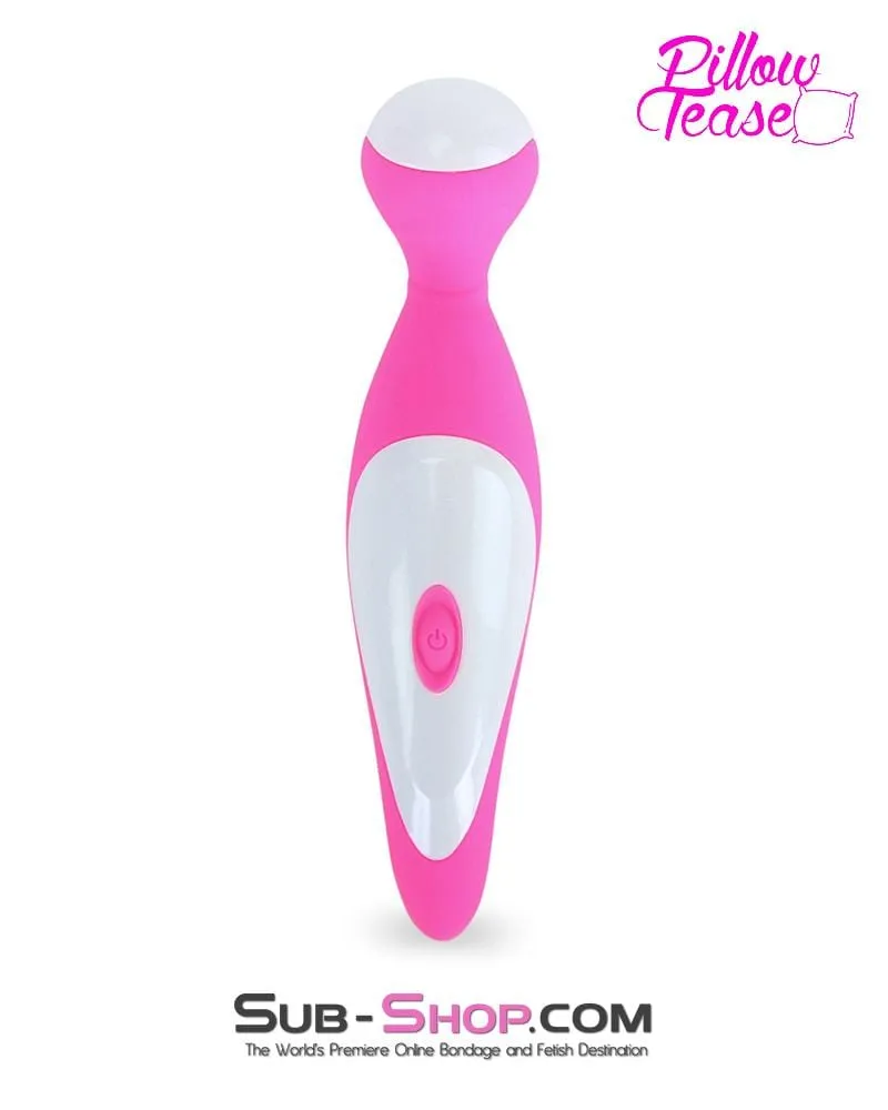 7351M      Rechargeable 7 Function Overdrive Pink Silicone Magic Wand Stimulator - LAST CHANCE - Final Closeout!