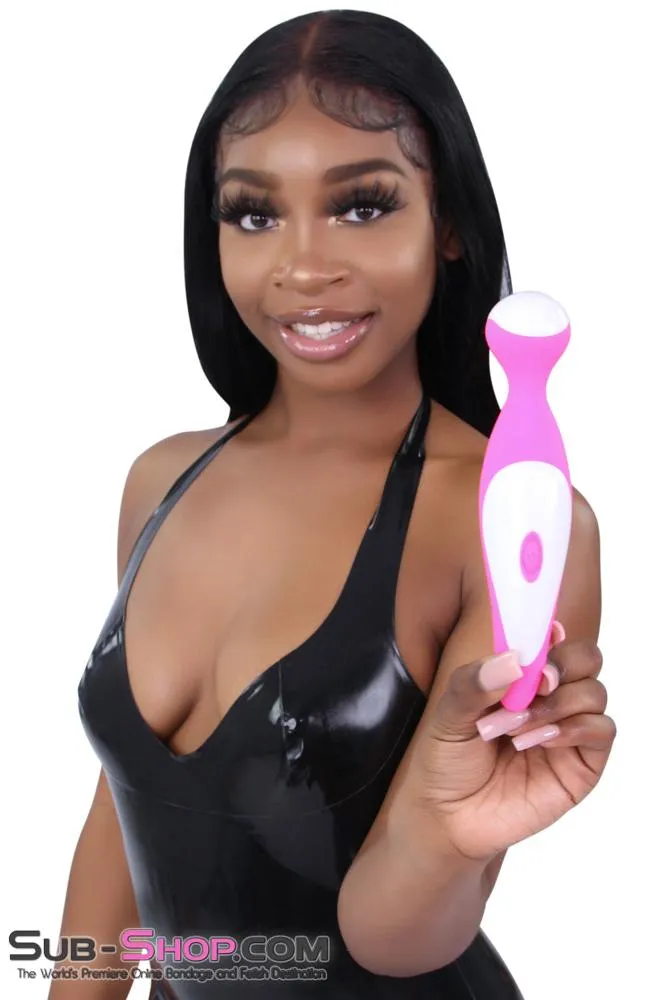 7351M      Rechargeable 7 Function Overdrive Pink Silicone Magic Wand Stimulator - LAST CHANCE - Final Closeout!