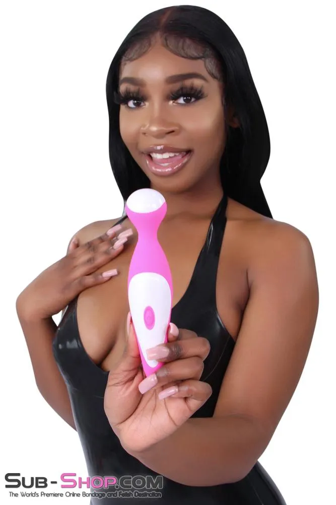 7351M      Rechargeable 7 Function Overdrive Pink Silicone Magic Wand Stimulator - LAST CHANCE - Final Closeout!