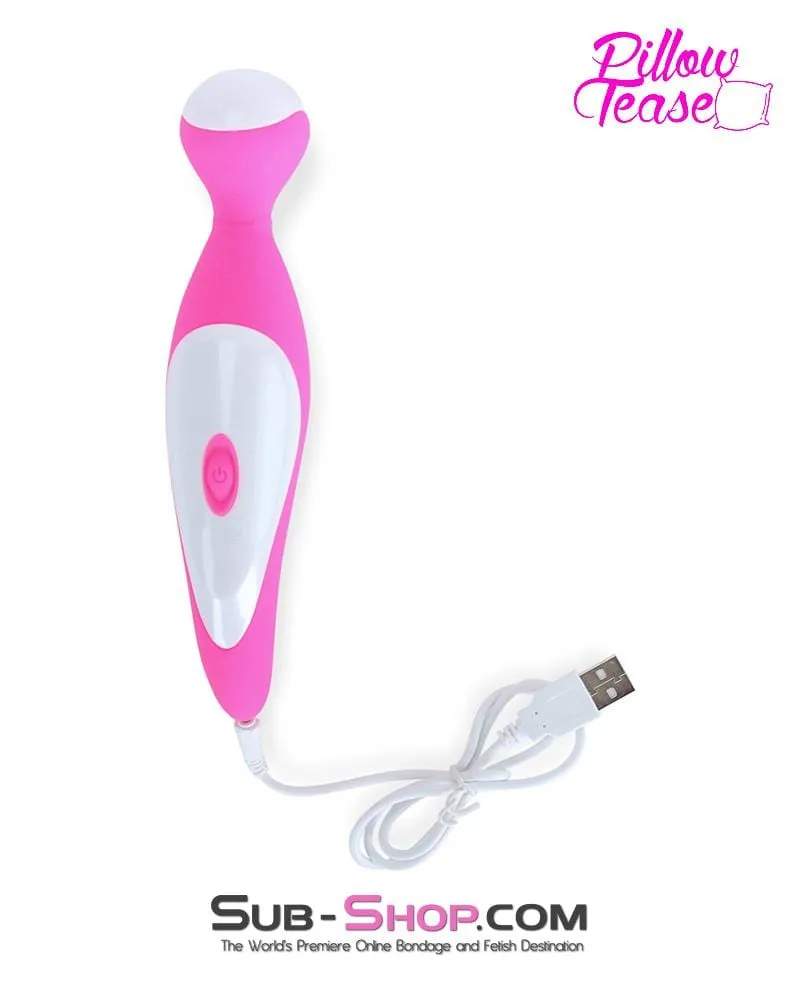 7351M      Rechargeable 7 Function Overdrive Pink Silicone Magic Wand Stimulator - LAST CHANCE - Final Closeout!