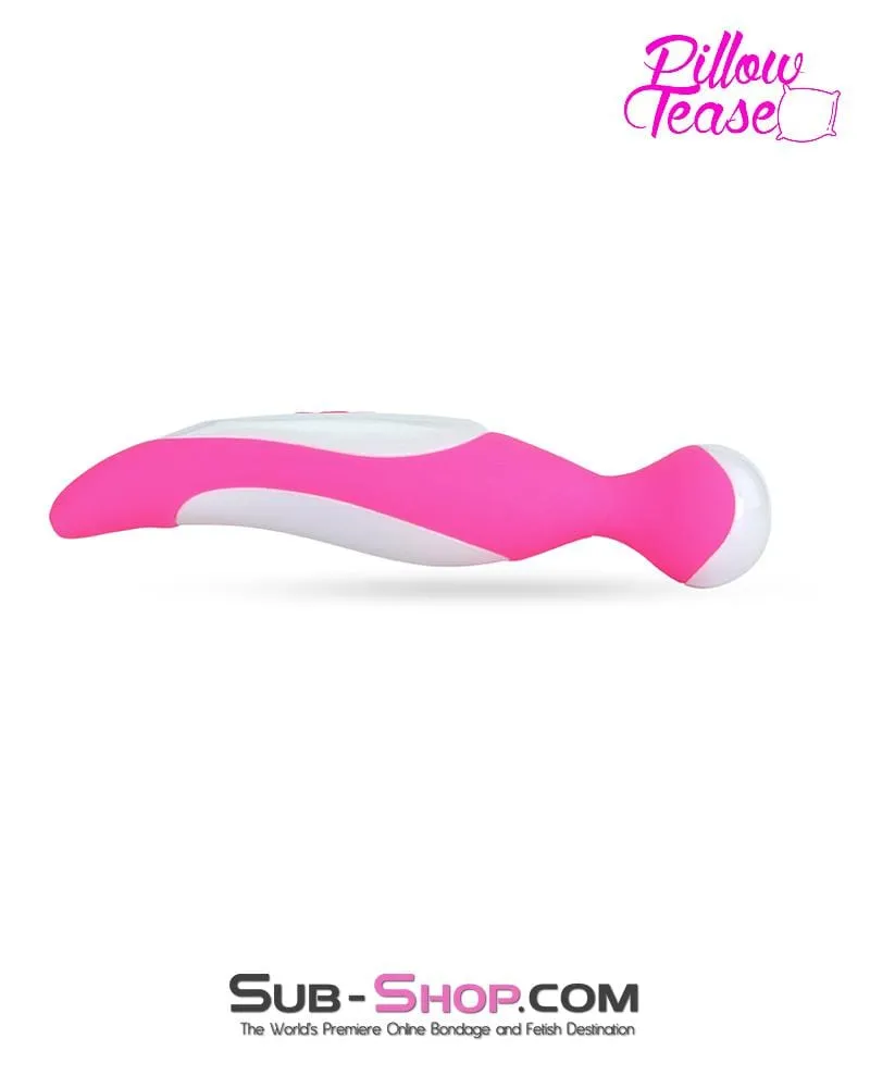 7351M      Rechargeable 7 Function Overdrive Pink Silicone Magic Wand Stimulator - LAST CHANCE - Final Closeout!