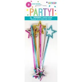 8 Pack Star Wands - 16.5cm