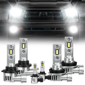 9005 LED Headlight Bulbs & 9145 LED Fog Light Bulbs Combo Package for 2007-2013 Toyota Tundra