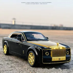 Alloy Metal Pull Back Die-cast Car Rolls Royce Tail Boat Edition - Openable door with Light & Music