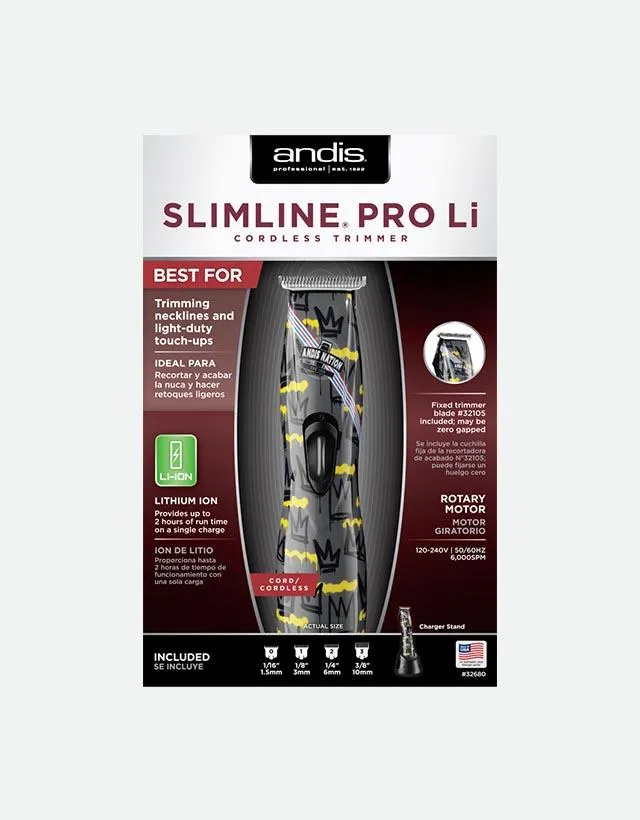 Andis - Slimline Pro Li T-Blade Andis Nation Trimmer, Crown (UK)