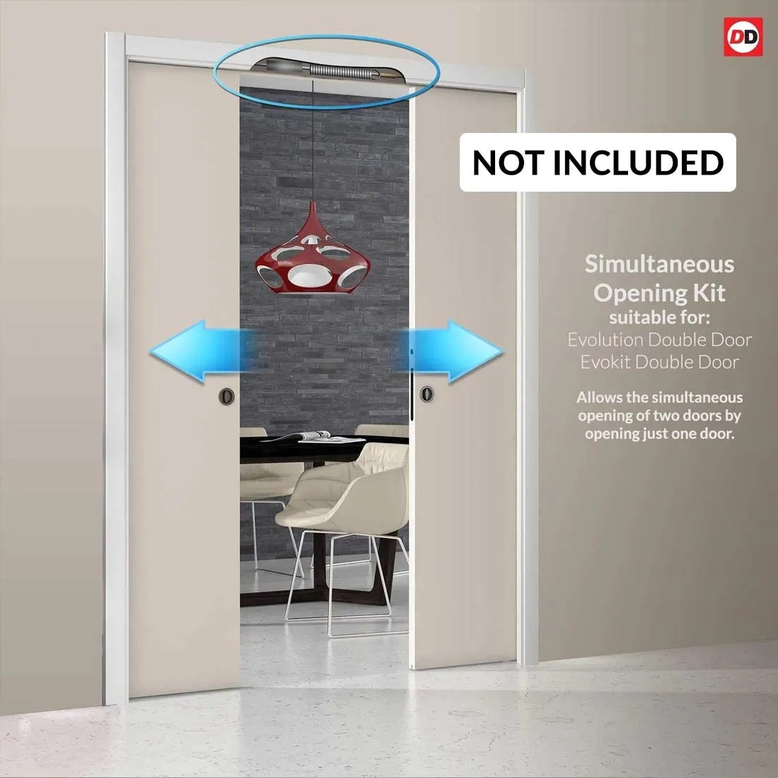 Antwerp 3 Pane Black Primed Double Evokit Pocket Doors - Clear Glass