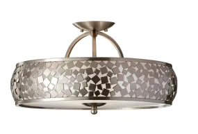 ARA 3 Light Semi-Flush, Brushed Steel - ID 13243