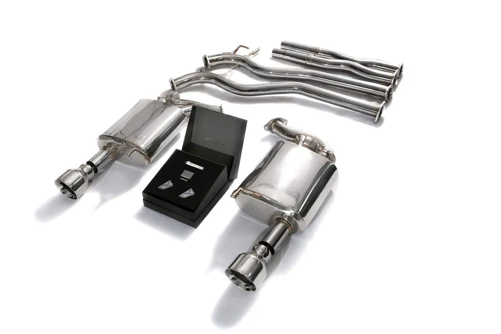 ARMYTRIX Stainless Steel Valvetronic Catback Exhaust System Dual Chrome Silver Tips Ford Mustang GT Coyote 5.0L V8 2015-2020