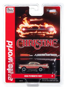 Auto World Silver Screen Machines Christine 1958 Plymouth Fury Electric Slot Racer