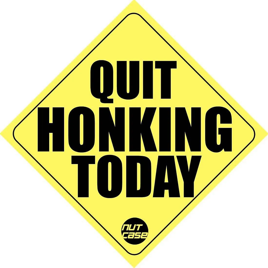 Automobile Car Bumper Sticker - Quit Honking Today