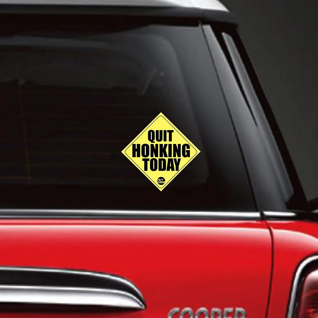 Automobile Car Bumper Sticker - Quit Honking Today