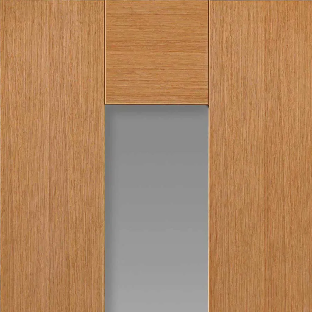 Axis Shaker Oak Absolute Evokit Double Pocket Doors - Clear Glass - Prefinished