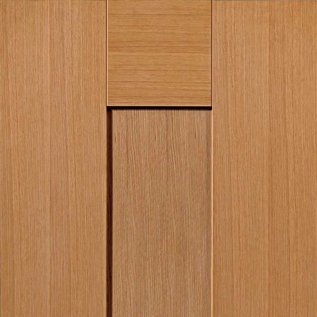 Axis Shaker Oak Panelled Absolute Evokit Double Pocket Doors - Prefinished