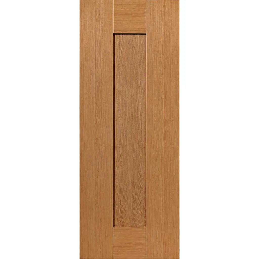 Axis Shaker Oak Panelled Absolute Evokit Double Pocket Doors - Prefinished