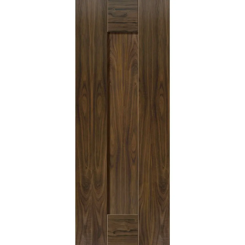 Axis Shaker Walnut Double Evokit Pocket Doors Panelled - Prefinished