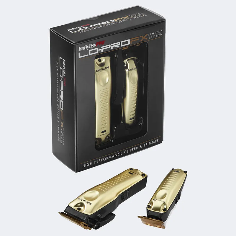 BaByliss PRO - Lo-PROFX Clipper and Trimmer set, Limited Edition, Gold