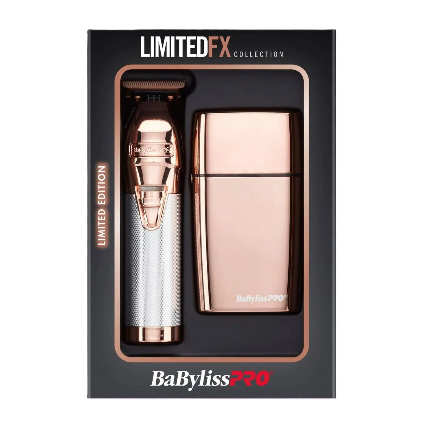 BABYLISSPRO LIMITEDFX ROSE GOLD TRIMMER & DOUBLE FOIL SHAVER COMBO