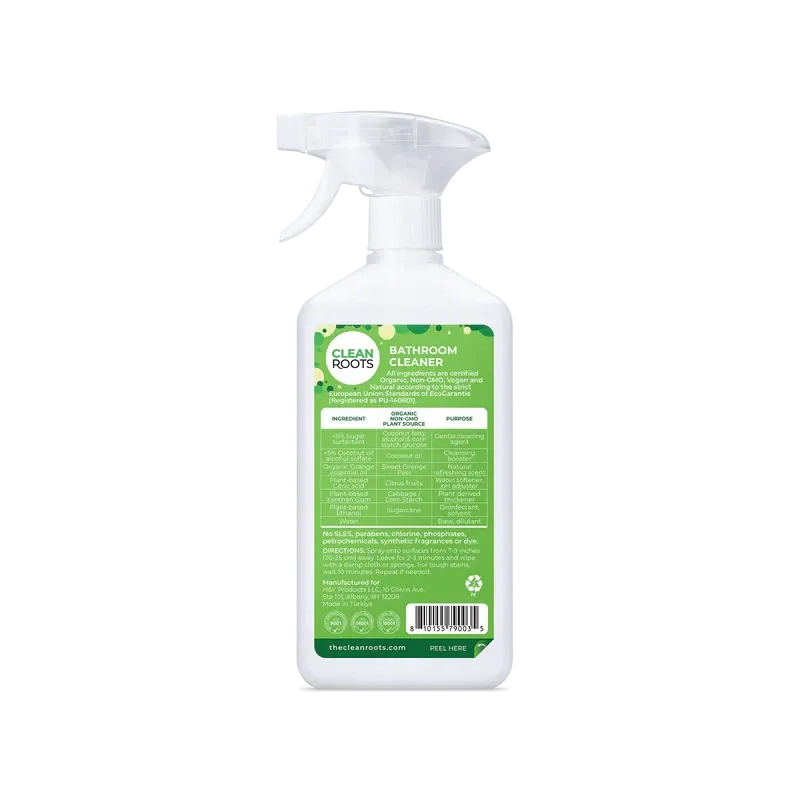 Bathroom Cleaner 500mL/16.9 Fl. Oz. Spray (Plant-Based All Natural Organic Orange)