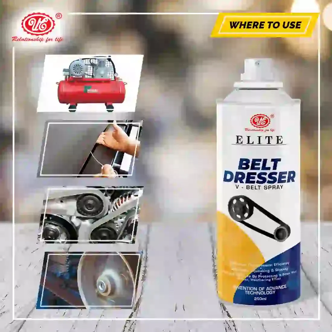 Belt Dressing Spray | Provide Lubrication On Types Of Belts Of Vehicle