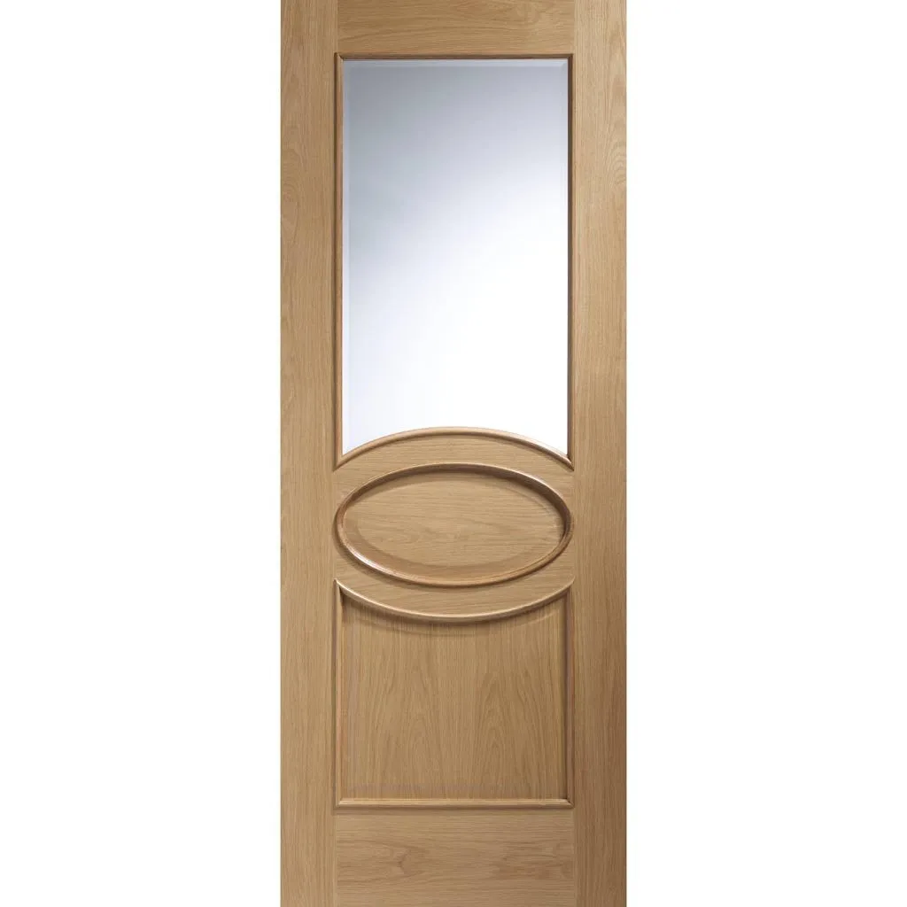 Bespoke Calabria Oak Glazed 4 Door Maximal Wardrobe and Frame Kit