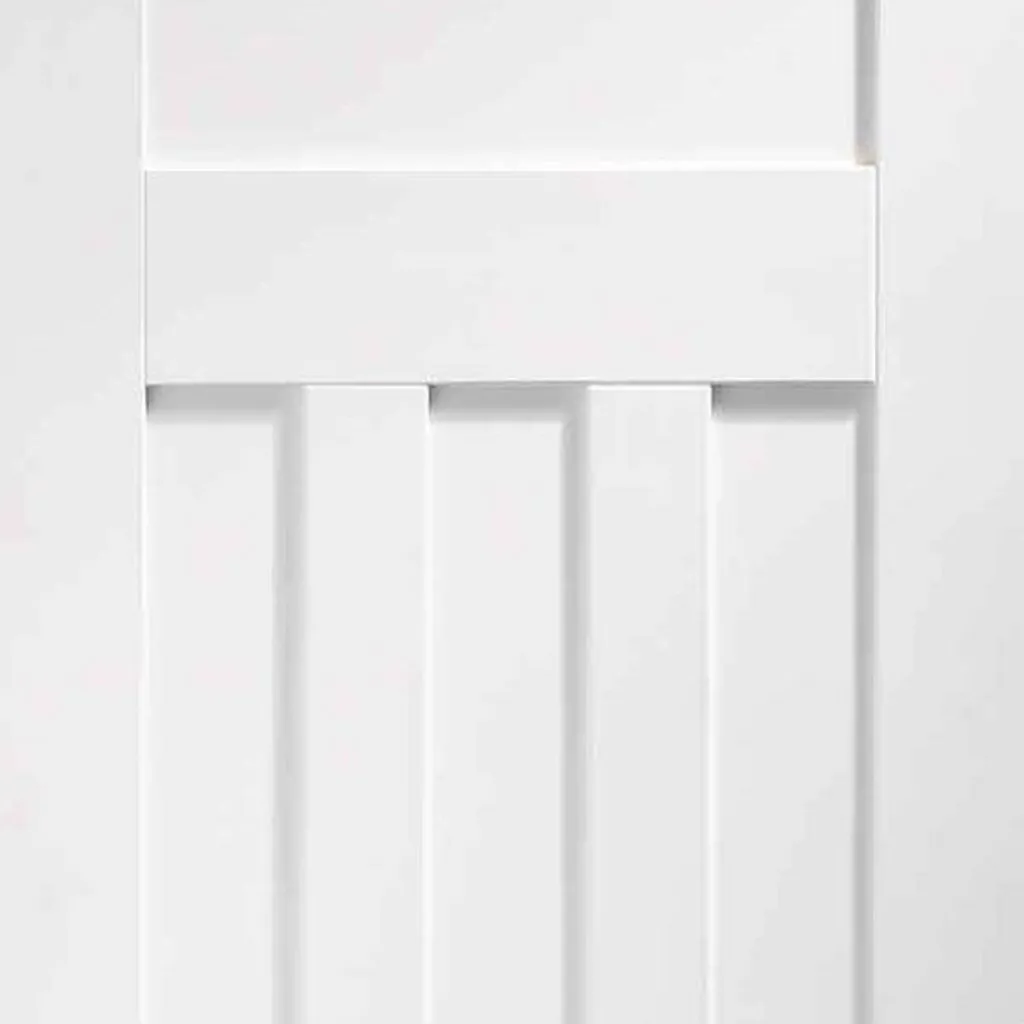 Bespoke DX 1930's Panel Single Frameless Pocket Door - White Primed