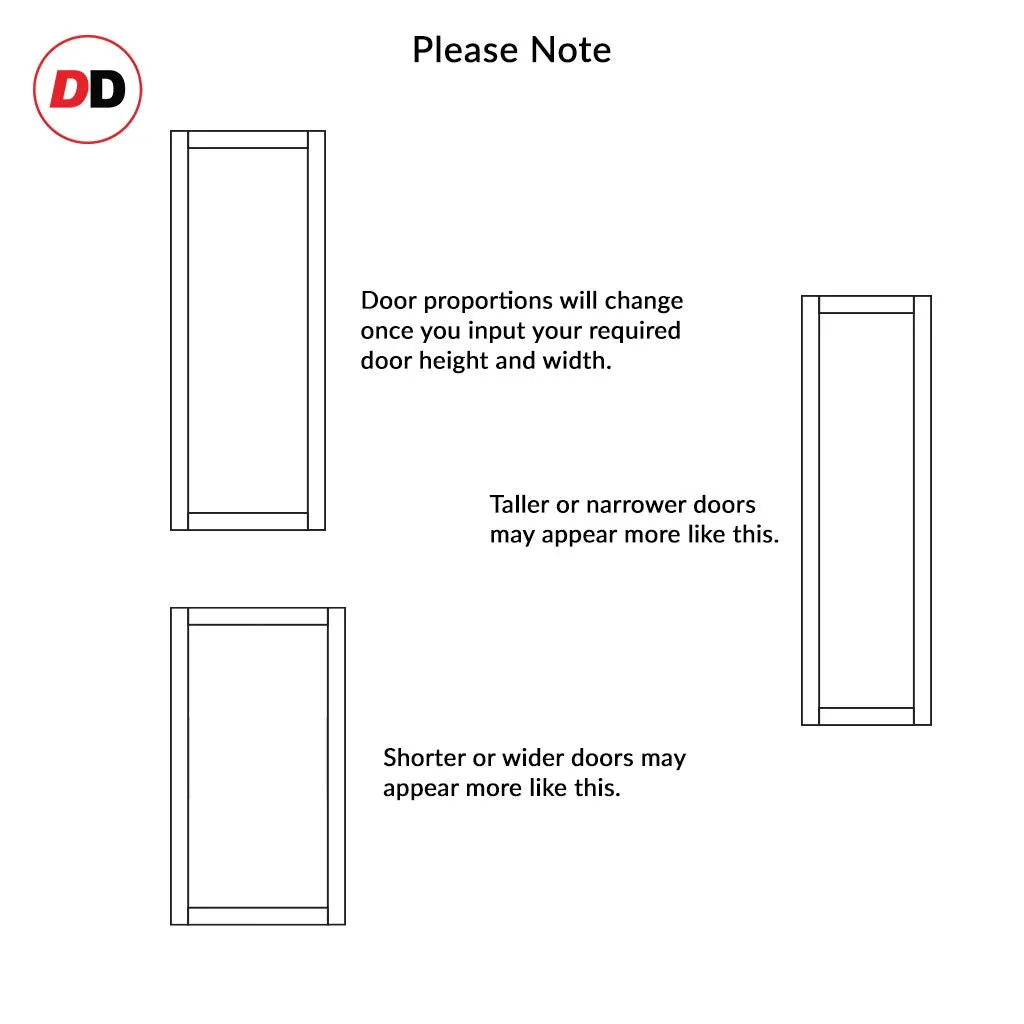 Bespoke Handmade Eco-Urban® Baltimore 1 Pane Single Evokit Pocket Door DD6301SG - Frosted Glass - Colour Options