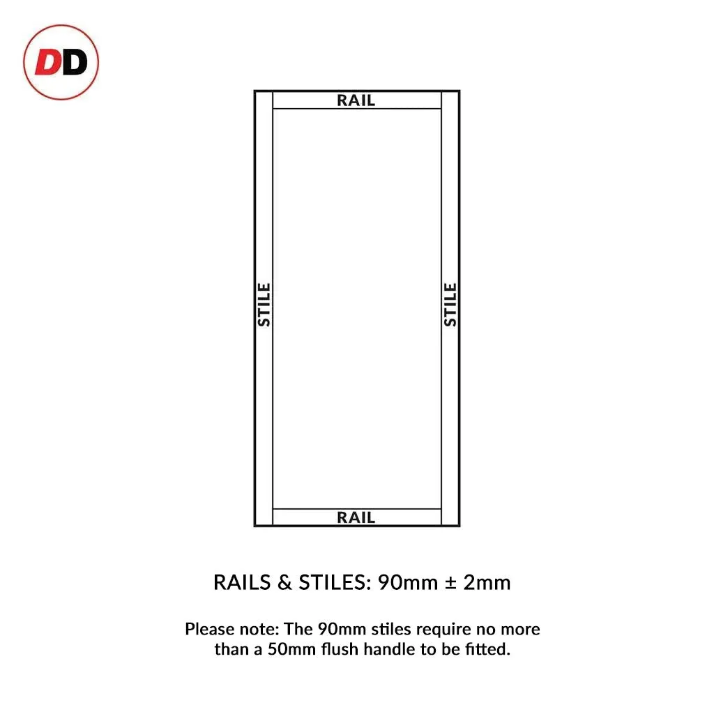 Bespoke Handmade Eco-Urban® Baltimore 1 Pane Single Evokit Pocket Door DD6301SG - Frosted Glass - Colour Options