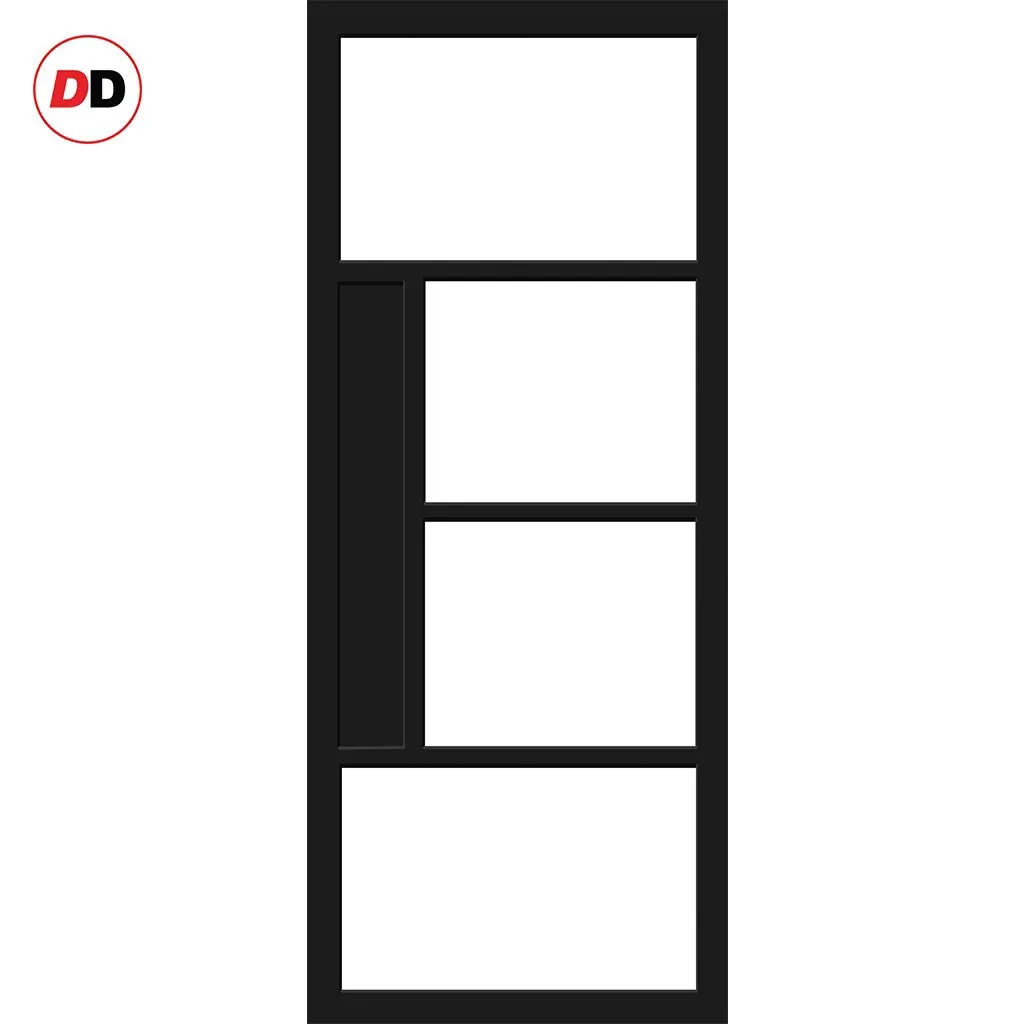 Bespoke Handmade Eco-Urban® Boston 4 Pane Single Evokit Pocket Door DD6311SG - Frosted Glass - Colour Options