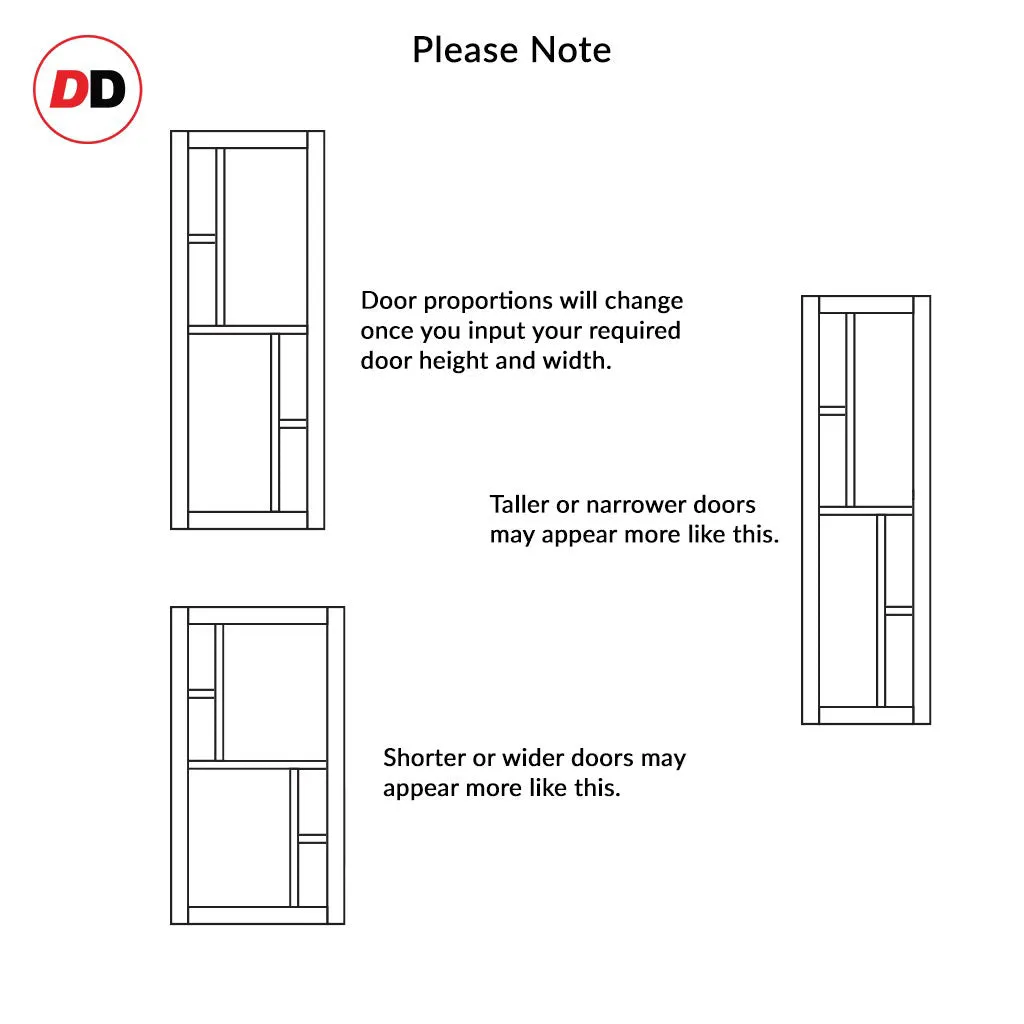 Bespoke Handmade Eco-Urban® Cairo 6 Pane Double Absolute Evokit Pocket Door DD6419SG Frosted Glass - Colour Options