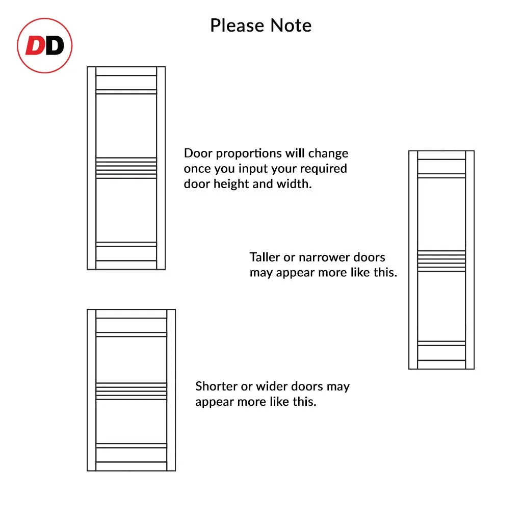 Bespoke Handmade Eco-Urban® Colorado 6 Panel Double Absolute Evokit Pocket Door DD6436 - Colour Options