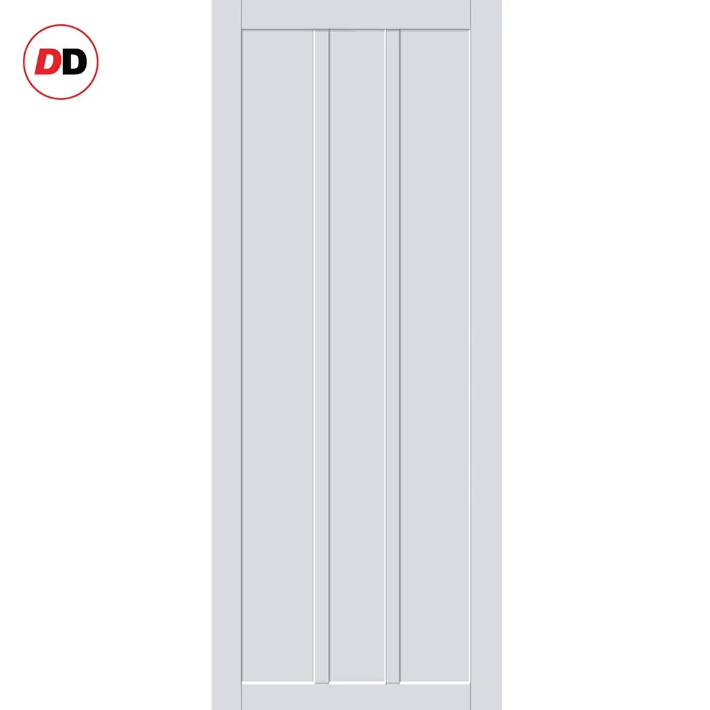 Bespoke Handmade Eco-Urban® Cornwall 3 Panel Double Evokit Pocket Door DD6404 - Colour Options