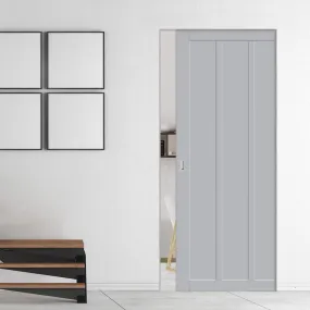 Bespoke Handmade Eco-Urban® Cornwall 3 Panel Single Absolute Evokit Pocket Door DD6404 - Colour Options