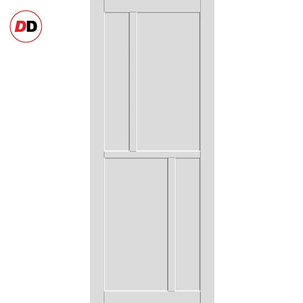 Bespoke Handmade Eco-Urban® Hampton 4 Panel Single Absolute Evokit Pocket Door DD6413 - Colour Options