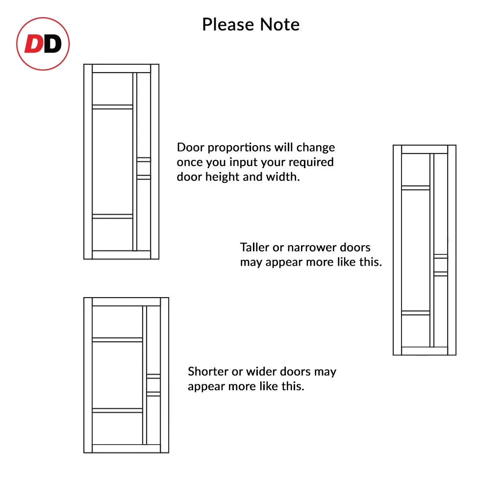 Bespoke Handmade Eco-Urban® Isla 6 Panel Double Absolute Evokit Pocket Door DD6429 - Colour Options