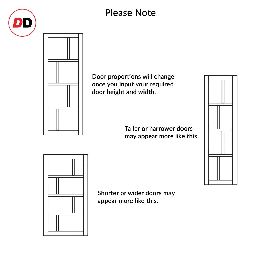 Bespoke Handmade Eco-Urban® Kochi 8 Pane Single Absolute Evokit Pocket Door DD6415SG Frosted Glass - Colour Options