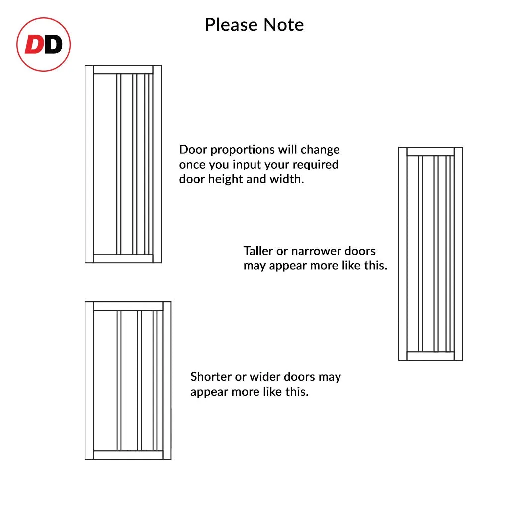 Bespoke Handmade Eco-Urban® Malmo 4 Panel Double Absolute Evokit Pocket Door DD6401 - Colour Options